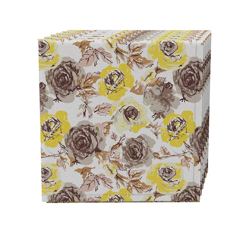 Napkin Set of 4， 100% Cotton， 20x20， Floral 131