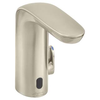 American Standard NextGen Selectronic Single Hole Touchless Bathroom Faucet with 0.50 GPM SmarTherm and Above Deck Mixer in Brushed Nickel 775B305.295