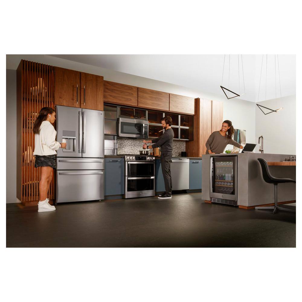 GE Profile 30 in. 6.7 cu. ft. Smart Slide-In Double Oven Gas Range in Fingerprint Resistant Stainless with True Convection PGS960YPFS