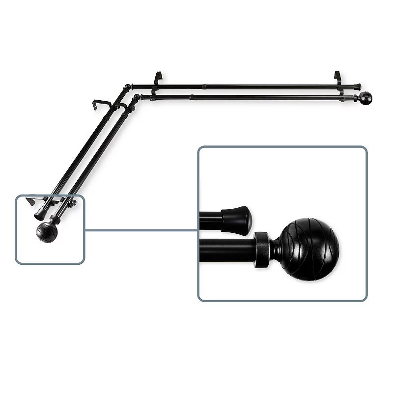 Rod Desyne 13/16 Arman Double Corner Curtain Rod