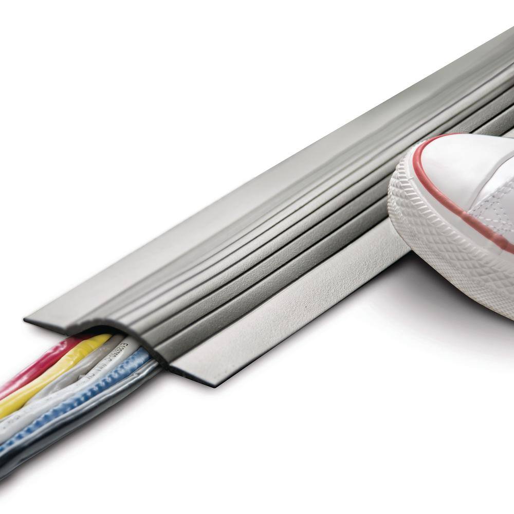 UT Wire 5 ft. Cable Blanket Low Profile Cord Cover and Protector for Floor in Grey UTW-CPL5-GY