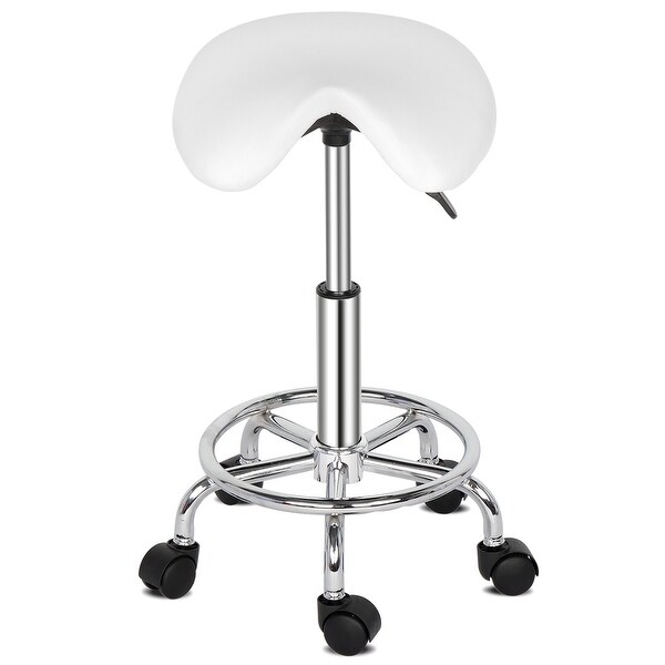 Mordern Saddle Stool Ha Ha Feet Rotation Bar Stool White