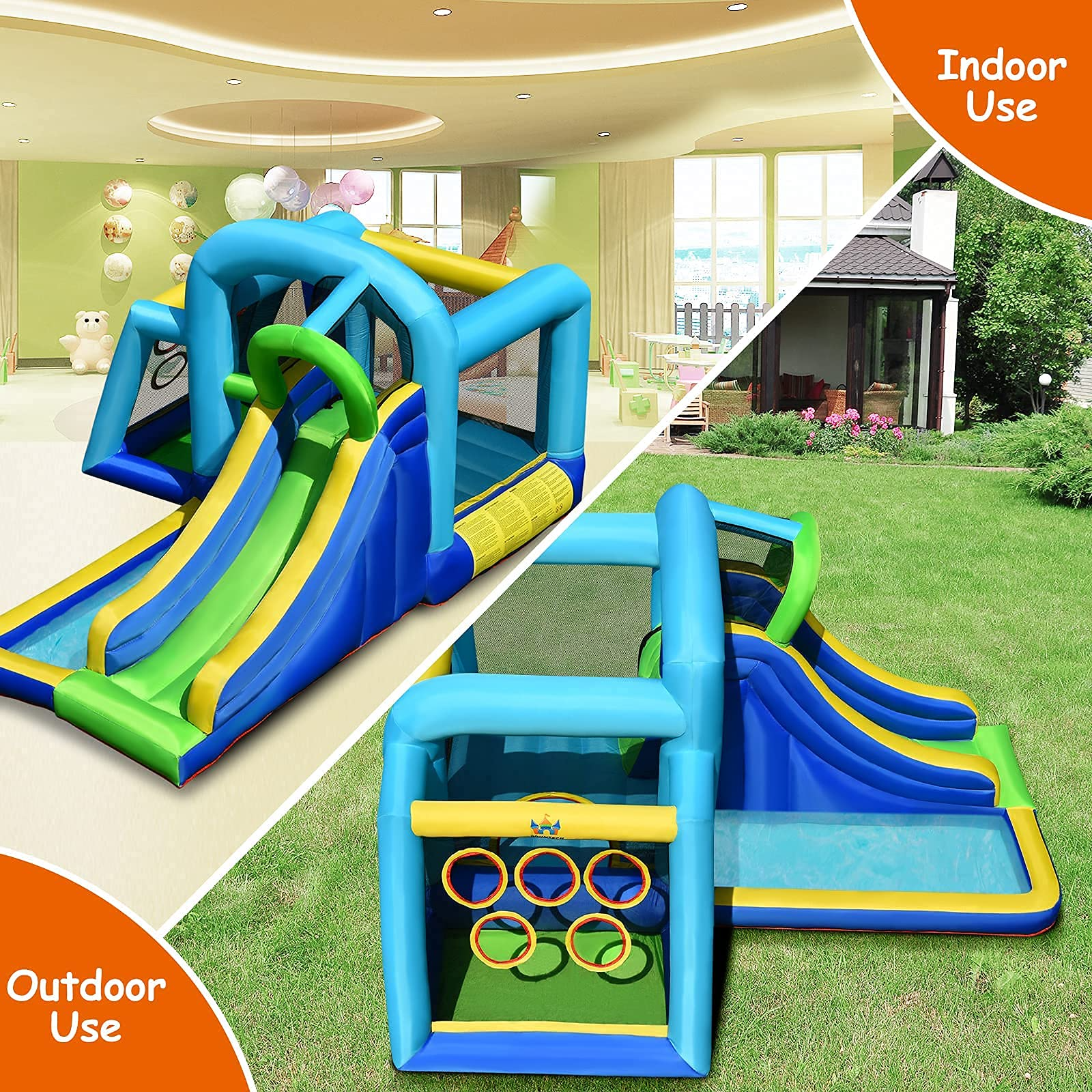 BOUNTECH Inflatable Bounce House | 5 in 1 Kids Jumping Bouncer w/ Jumping Area