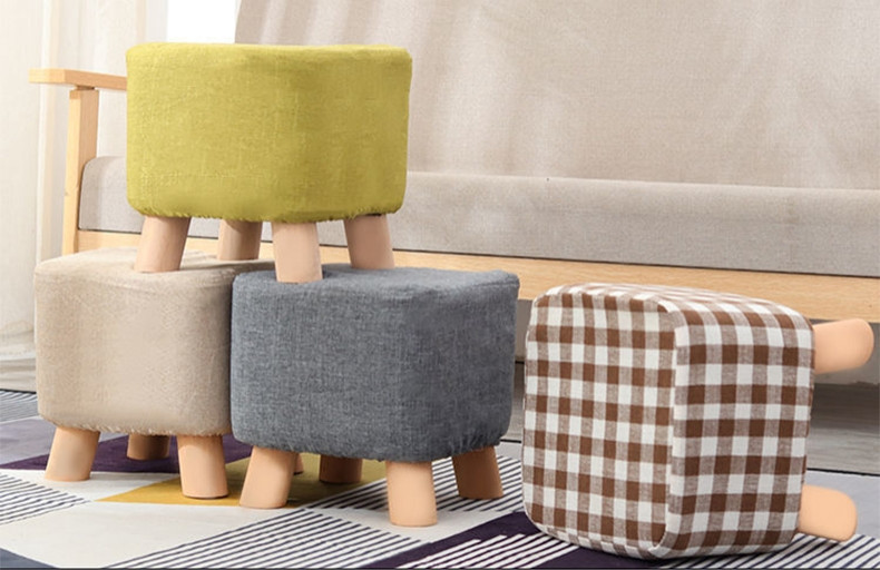 Square Round Modern Ottoman Made of Solid Wood   Farmhouse   Footstools And Ottomans   by Miron Demid LLC  Houzz