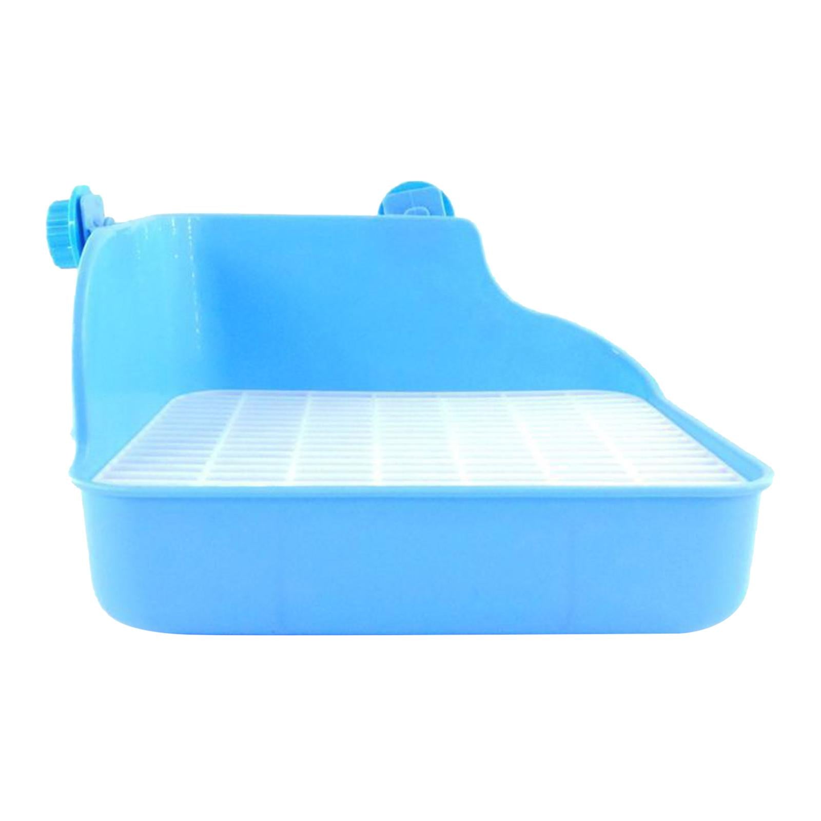 Rabbit Litter Box - Litter Box Cage Potty Trainer Rectangular Blue