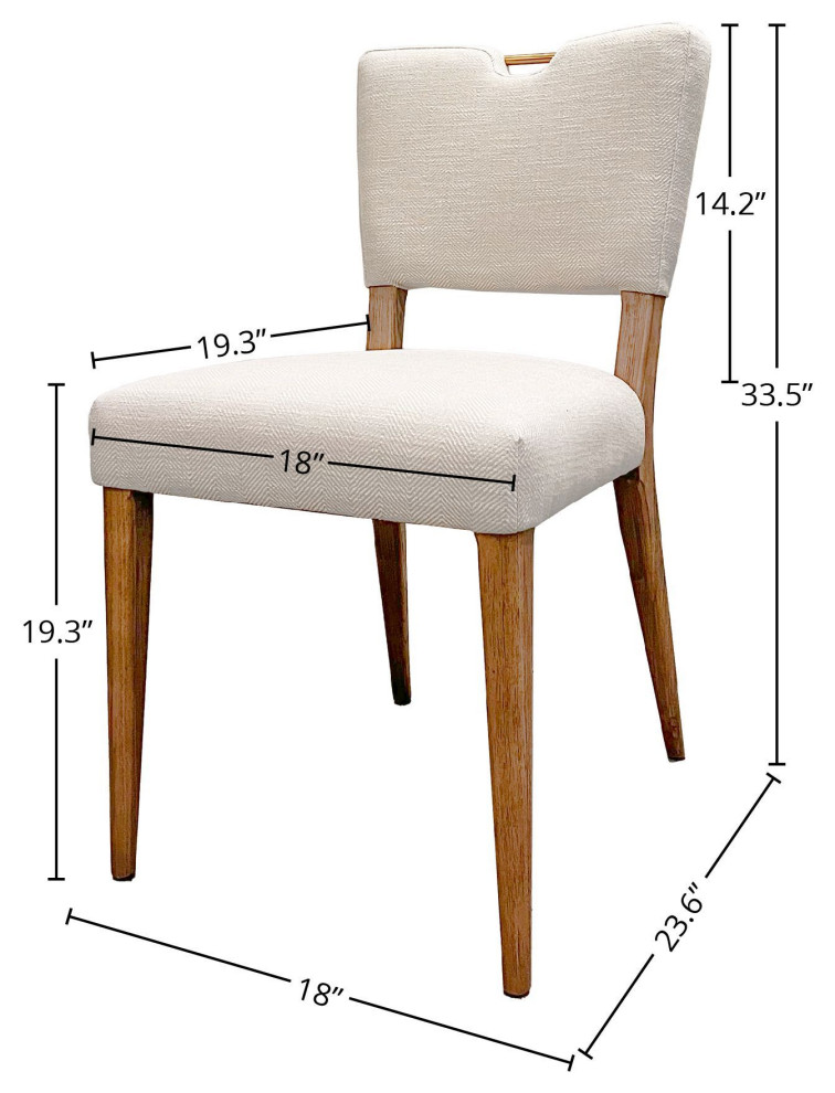 Lola Dining Chair   Sandy Beige/Cool Brown Legs   Midcentury   Dining Chairs   by LH Imports  Houzz