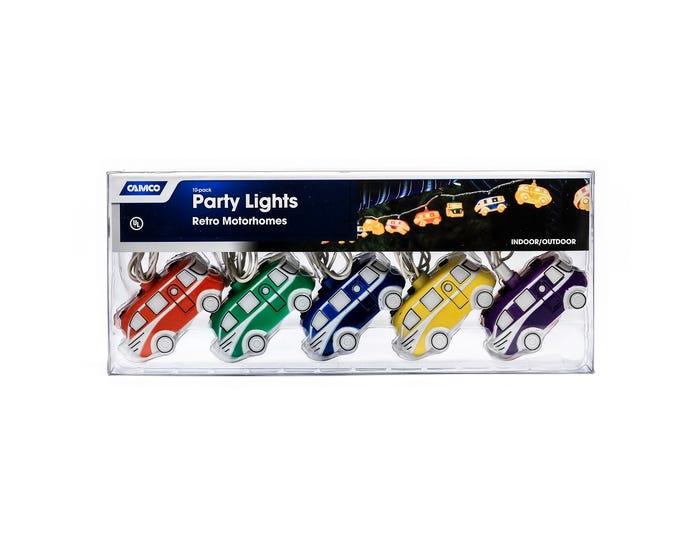 Camco Retro Motorhomes Party Lights 10 Pack - 42654