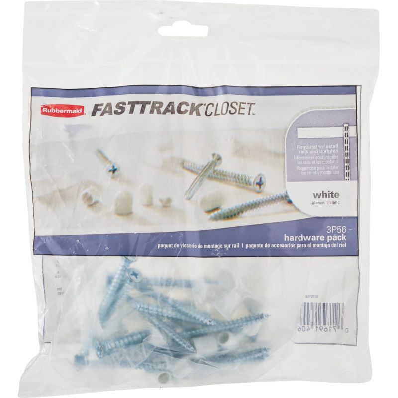 Rubbermaid Fasttrack Rail Mount Closet Hardware Kit