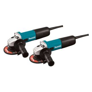 Makita 7.5-Amp 4-12 in. Corded Angle Grinder with ACDC Switch (2-Pack) 9557NB2