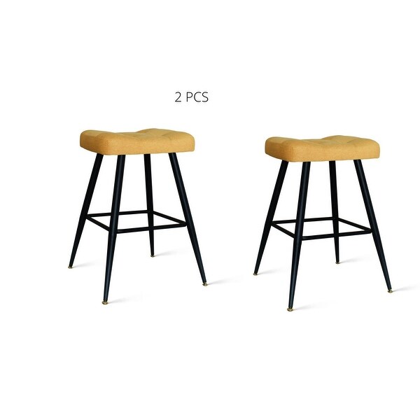 KOSSMAI Set of 2 Upholstered Fabric Counter Bar Stool