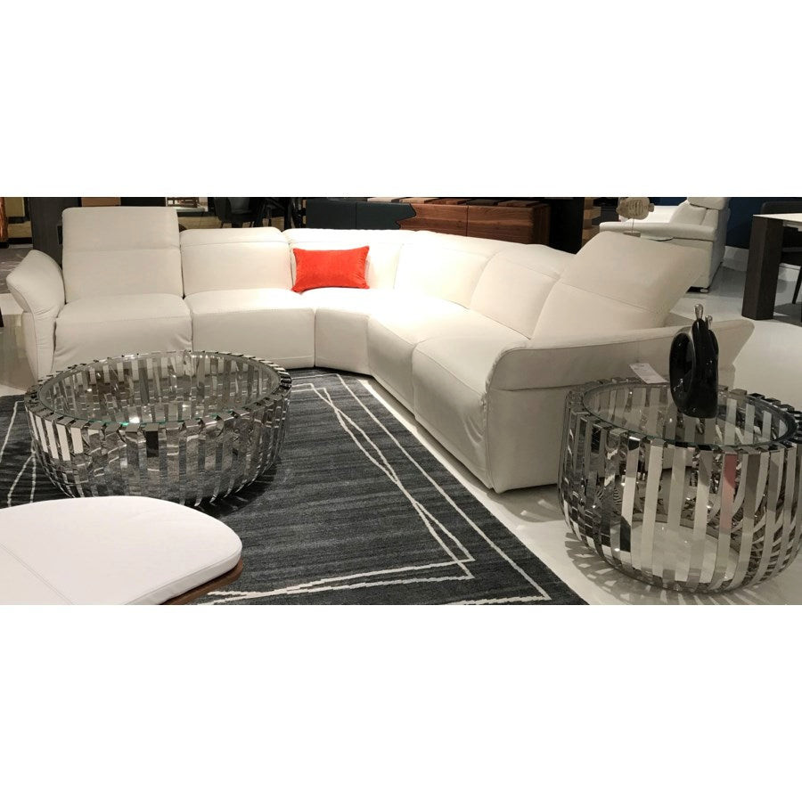 Milania Coffee Table  8Mm Tempered Glass Top With Polished Stainless Steel   Contemporary   Coffee Tables   by V.S.D Furniture  Houzz