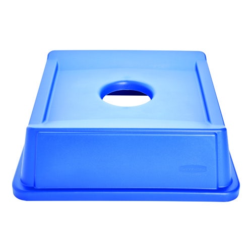 Rubbermaid FG279100DBLUE Untouchable 35/50 Gallon Square Recycling Lid， Blue