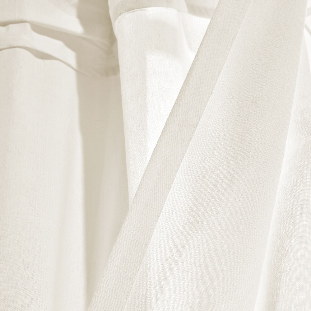 Lush Decor Ruched Waterfall Linen Window Curtain Single Panel   84\