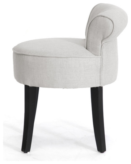 Millani Linen Lounge Stool   Transitional   Armchairs And Accent Chairs   by BisonOffice  Houzz