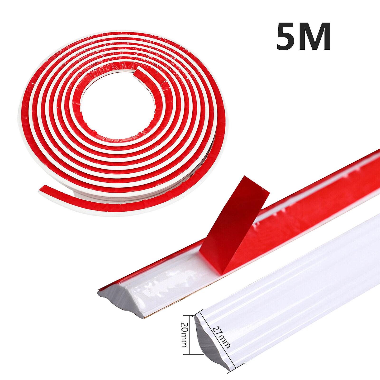 5m Self-adhesive Wall Corner Trim Molding Line Ceiling Edge Skirting Caulk Strip W12742956