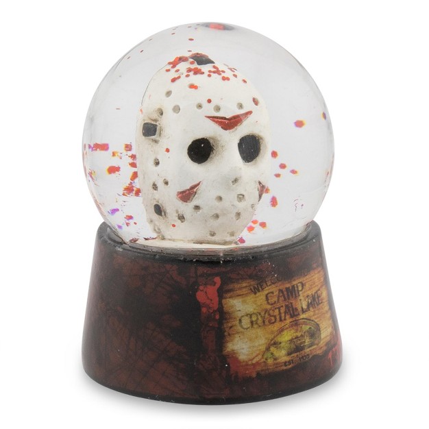 Silver Buffalo Friday The 13th Jason Voorhees Camp Crystal Lake Mini Snow Globe 2 Inches Tall