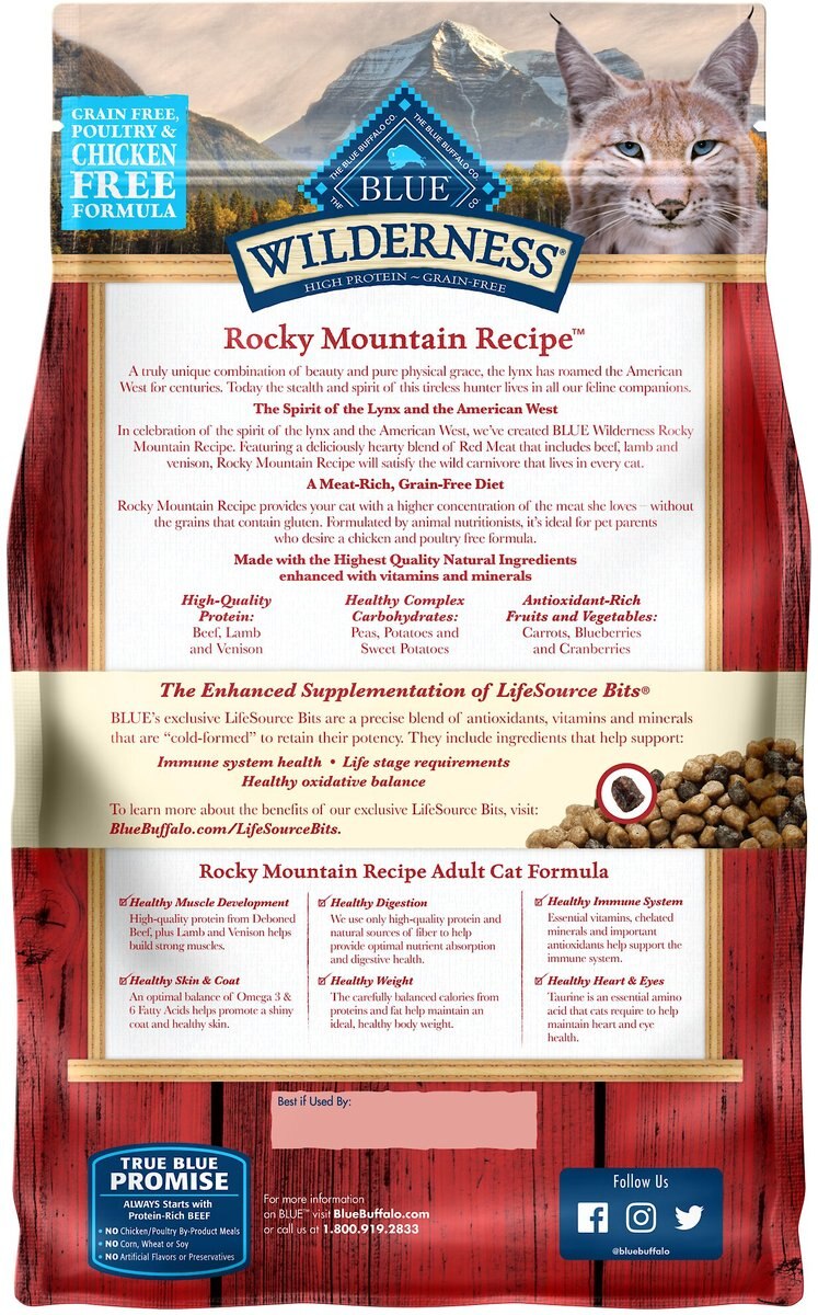 Blue Buffalo Wilderness Rocky Mountain Recipe with Red Meat Adult Grain-Free Dry Cat Food