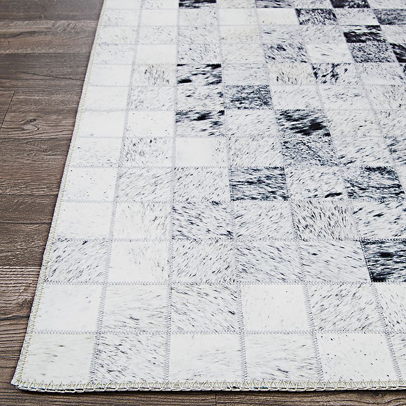 Couristan Prairie Hygee Blocks Faux Cowhide Area Rug