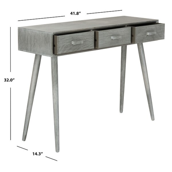 SAFAVIEH Albus Slate Grey 3-drawer Console Table - 41.8