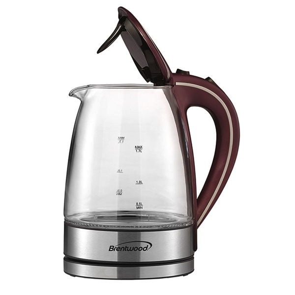 1.8 Quart Tempered Glass Tea Kettle in Plum