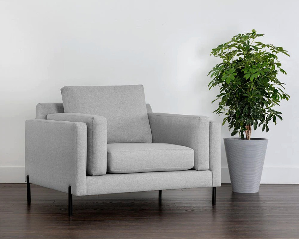 Zoanne Armchair  Broderick Charcoal   Contemporary   Armchairs And Accent Chairs   by Virgil Stanis Design  Houzz