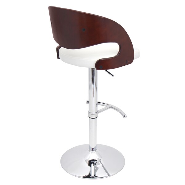 Carson Carrington Visby Mid-century Modern Cherry Wood Adjustable Barstool