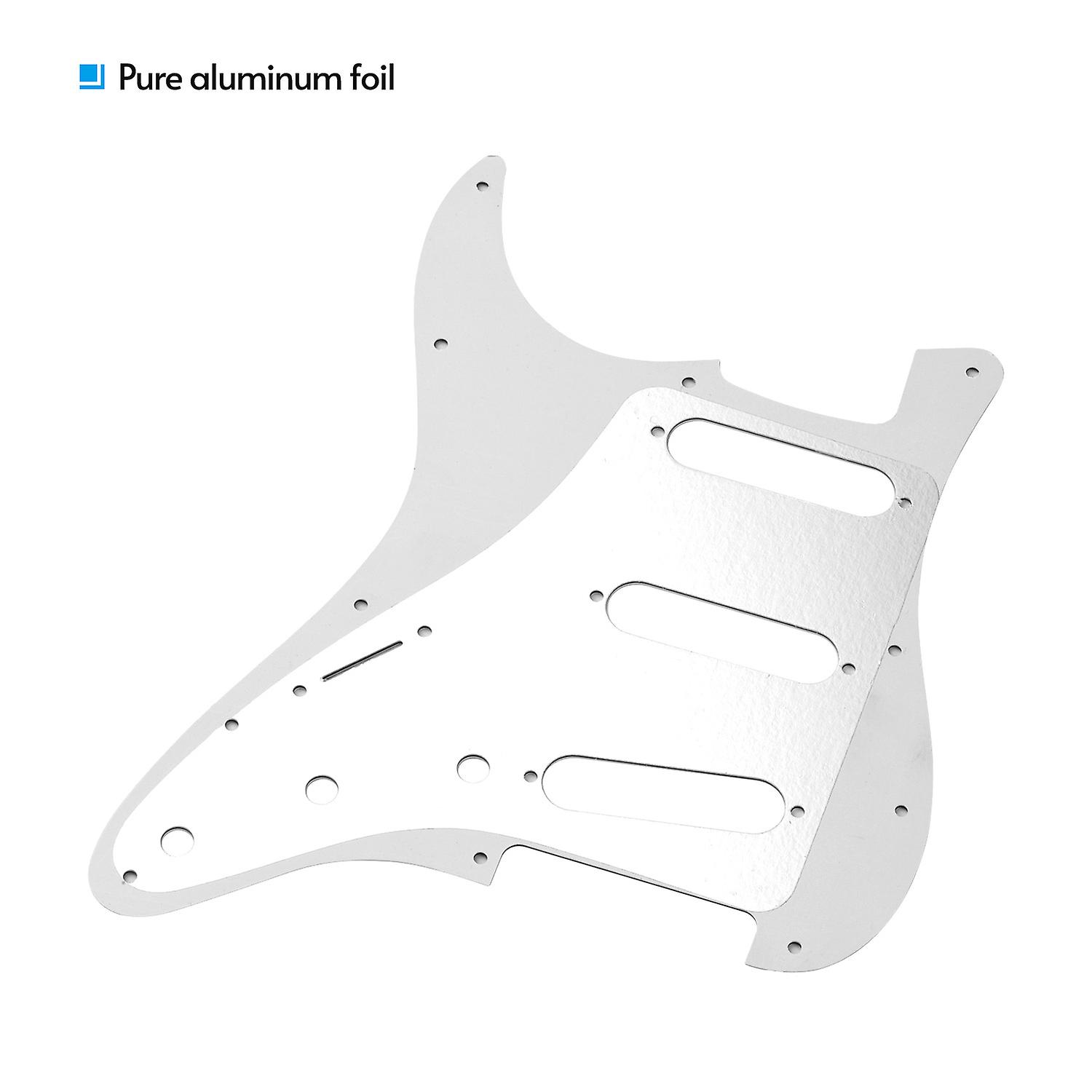 Standard 11 Hole Guitar Pickguard 3 Ply Panels Pickguard With Screws For St Guitar White