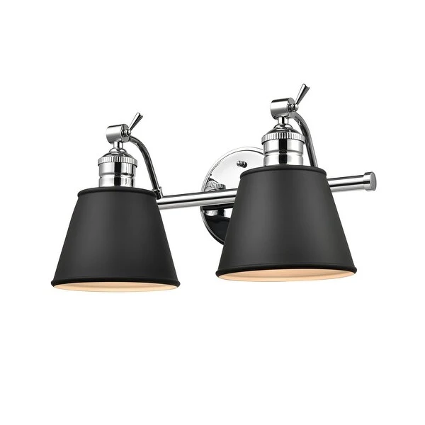 Millennium Lighting Layne Vanity Fixture in Multiple Finishes with Metal Shades