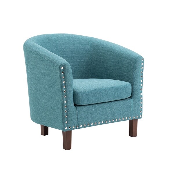 Porthos Home Bella Fabric Upholstered Accent Chair with Rubberwood Legs