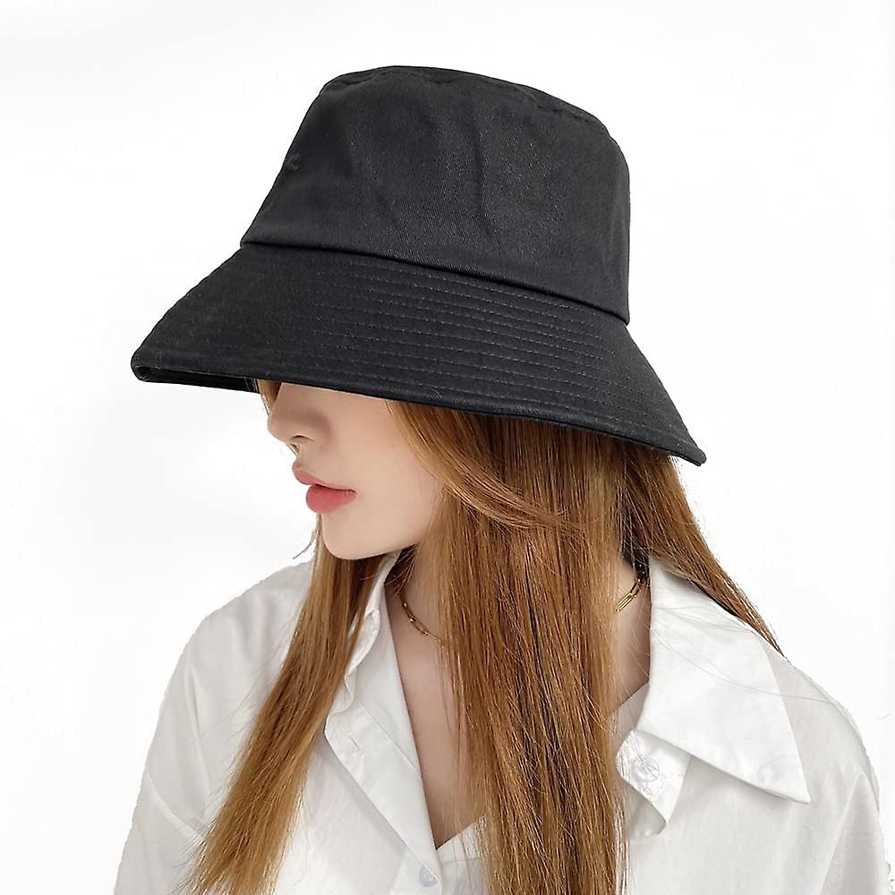 Bucket Hats For Women Sun Beach Hat Unisex Washed Cotton Packable Summer Travel Outdoor Fisherman's Caps Upf 50+