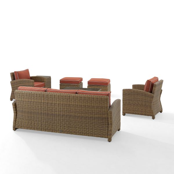 Bradenton 7Pc Outdoor Wicker Sofa Set