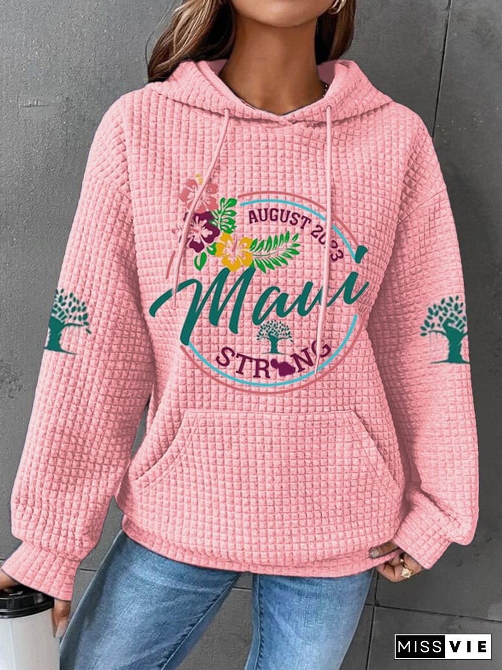 Women's Maui Strong Print Long Sleeve Hoodie