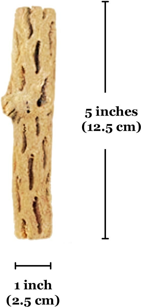 SunGrow Leopard Gecko and Bearded Dragon Cholla Wood Gecko Sticks Reptile Hide and Tank Accessories， 5-in， 3 count