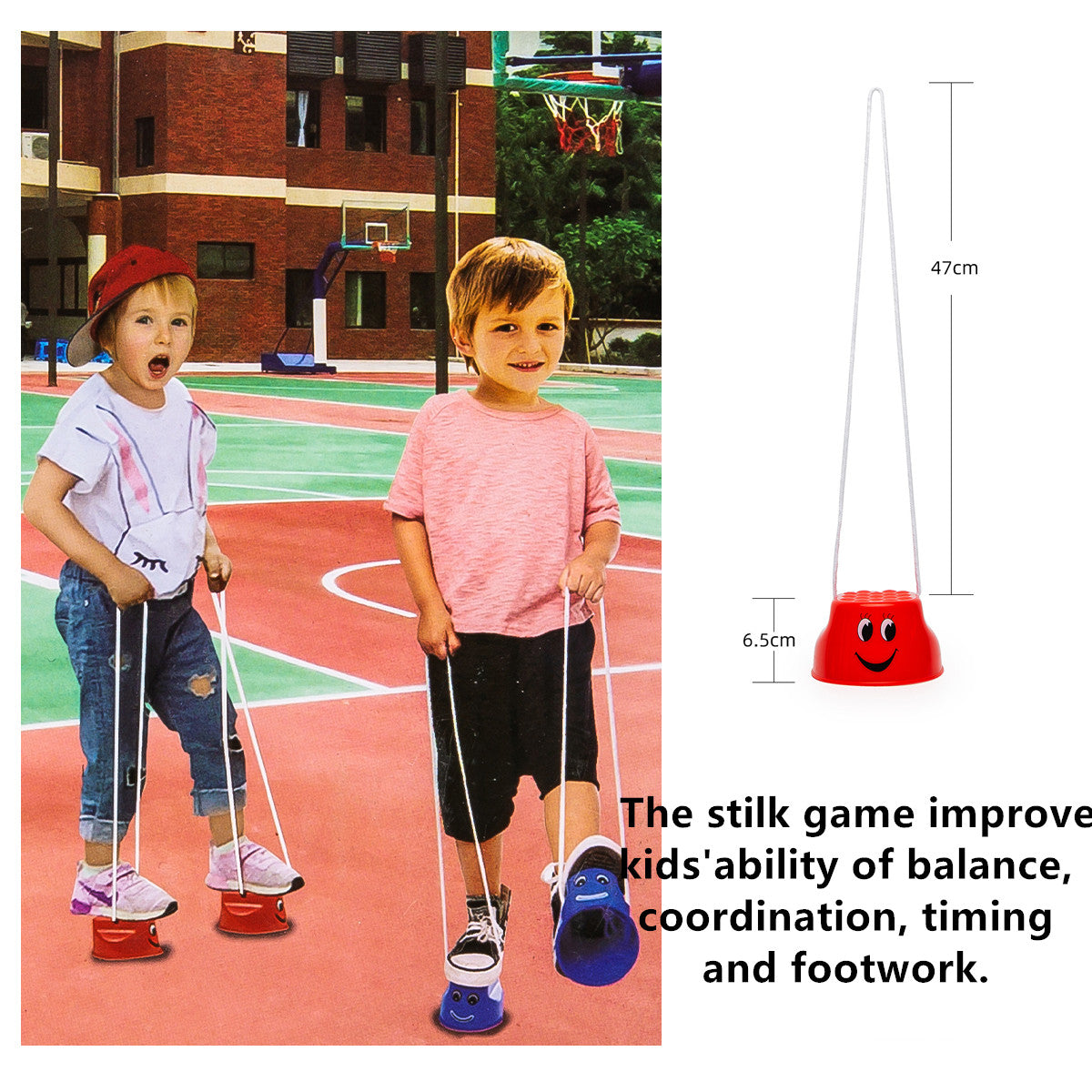 4-1 Kids Outdoor Game Toy Family Lawn Game Egg Hunt， Potato Sack Race Bags， Child Stilts， Vests for Catch Tails Outside Yard Activities Birthday Gift for Boy Girl Party Decoration