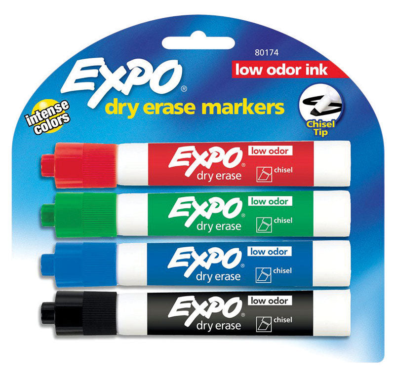 MARKER DRY ERASE 4 CT