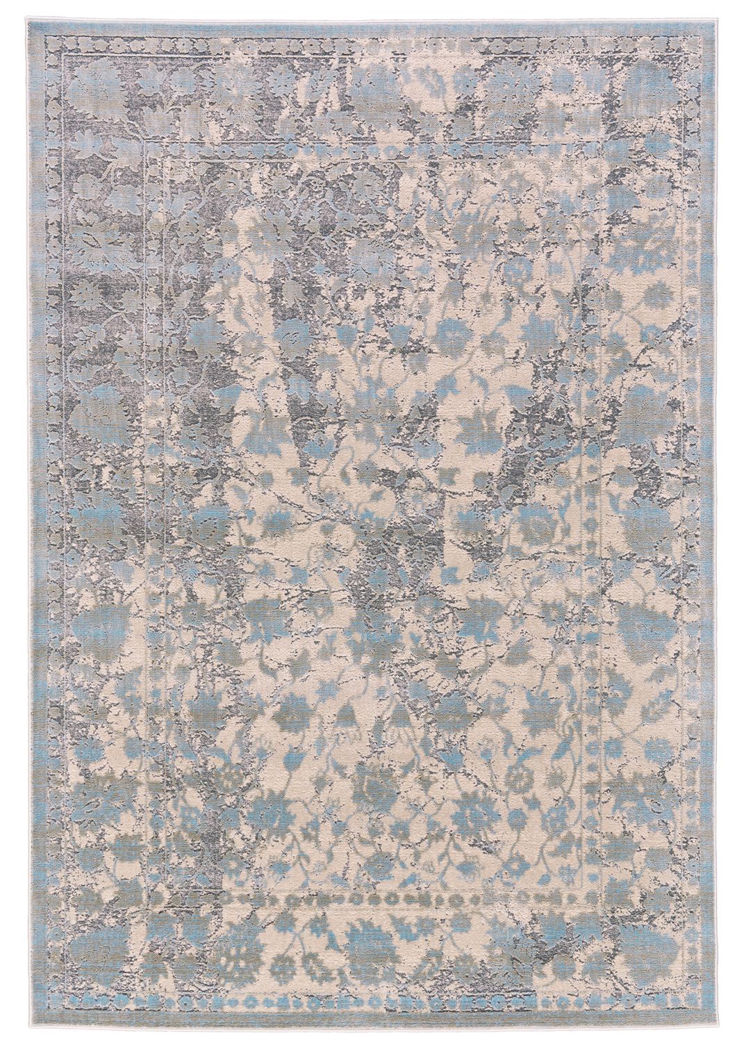 Alexander Blue and Ivory Rug by BD Fine