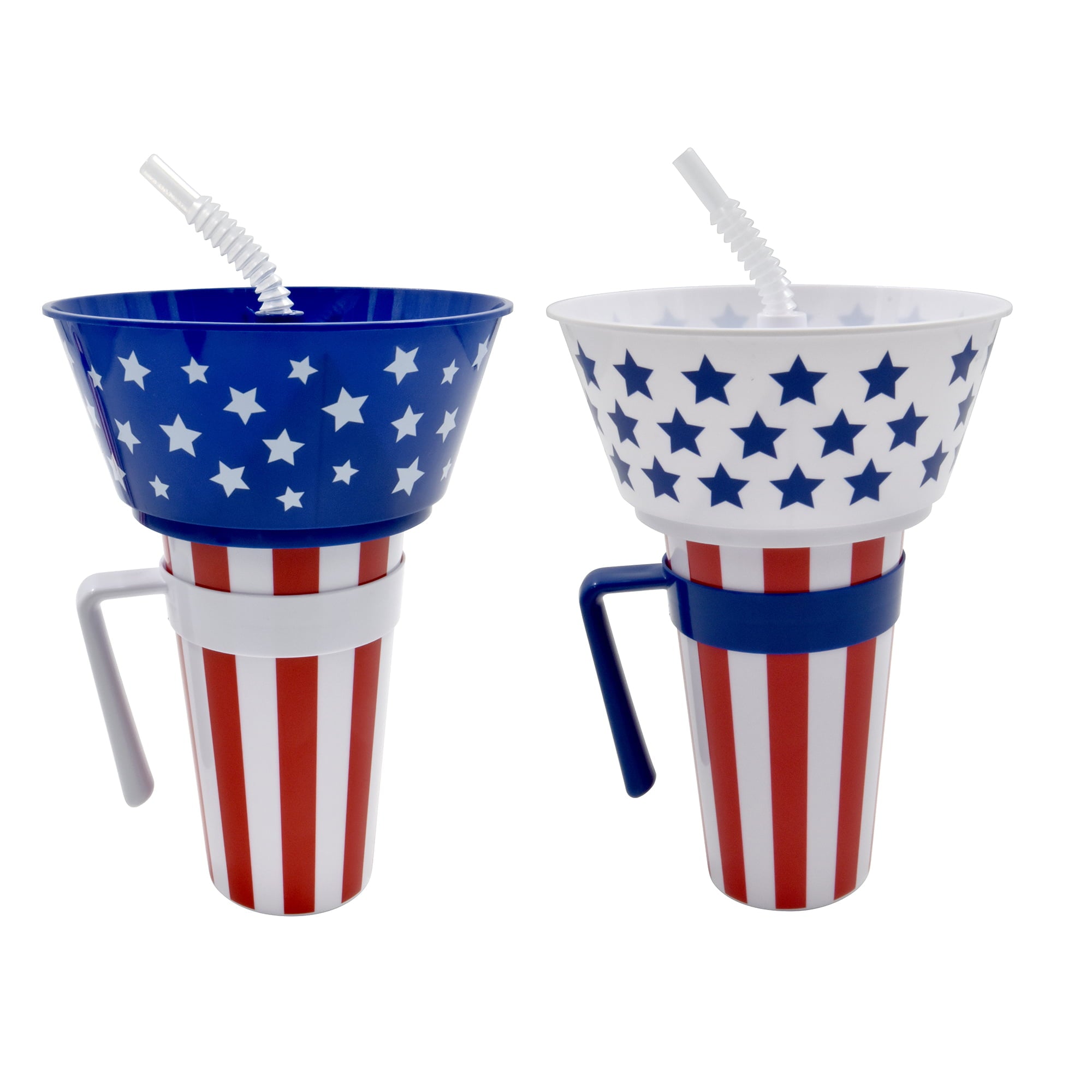 Patriotic Stadium Tumbler Cups with Bowl on Top， 28oz， Way to Celebrate