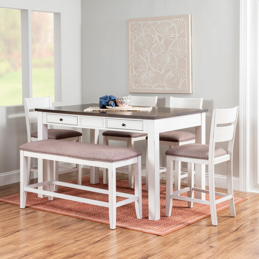 Menard Wood 6 Piece Counter Height Dining Set