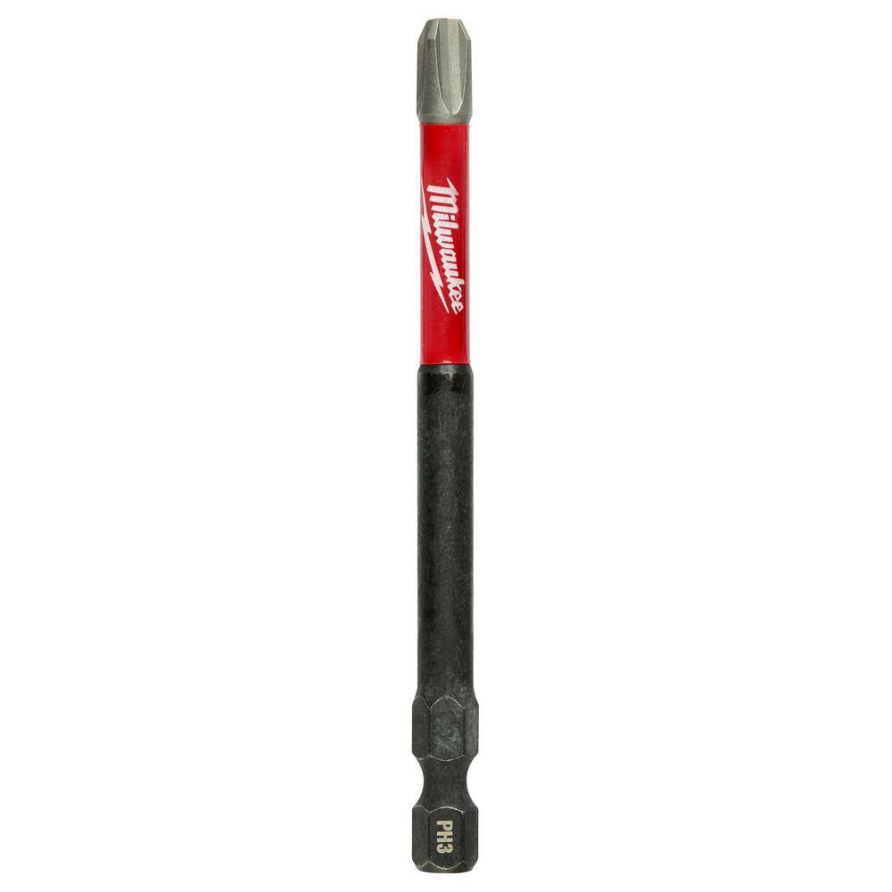 MW SHOCKWAVE Impact Duty 3-12 in. Phillips #3 Alloy Steel Screw Driver Bit (5-Pack) 48-32-4566