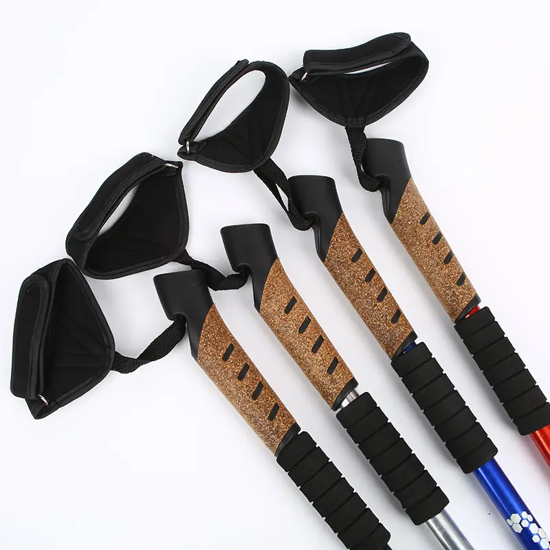 Duralumin Trekking Telescopic Carbon Fiber Hiking Aluminum Retractable Poles Walking Sticks