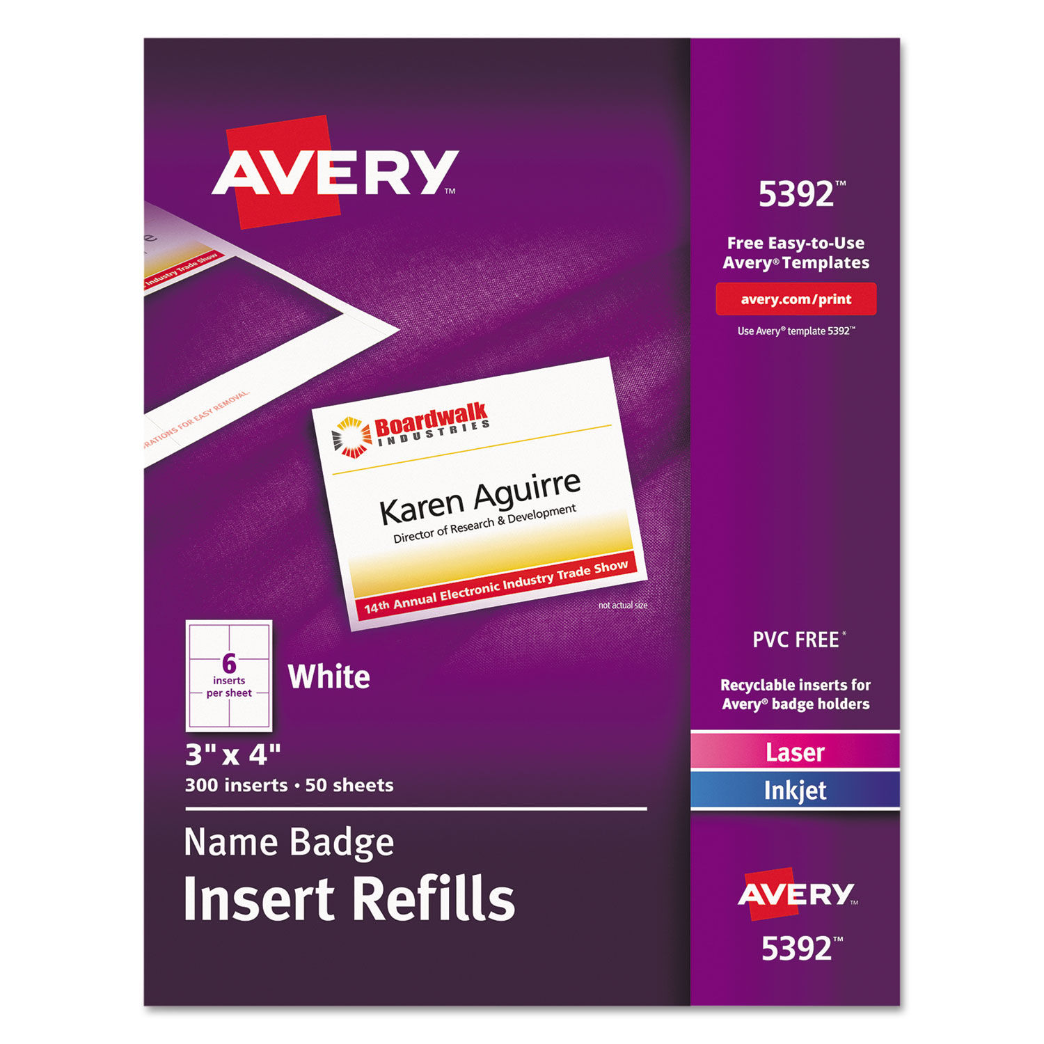Name Badge Insert Refills by Averyandreg; AVE5392