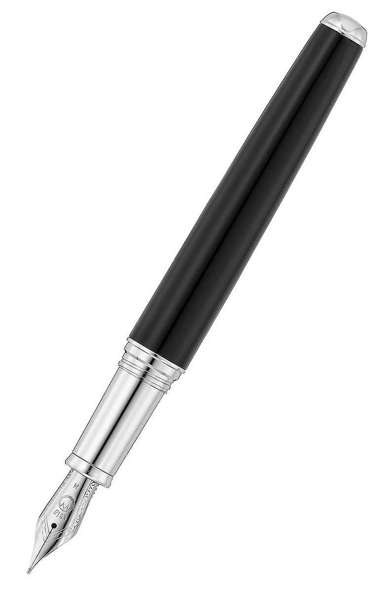 Waldmann Pens Grandeur Stainless Steel Nib Fountain Pen - Black