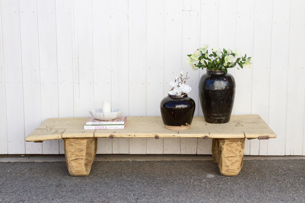 Antique Bleached Wood Naga Table   Farmhouse   Coffee Tables   by De cor  Houzz