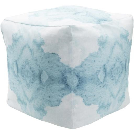 Surya Polyester Cube pouf in Teal color