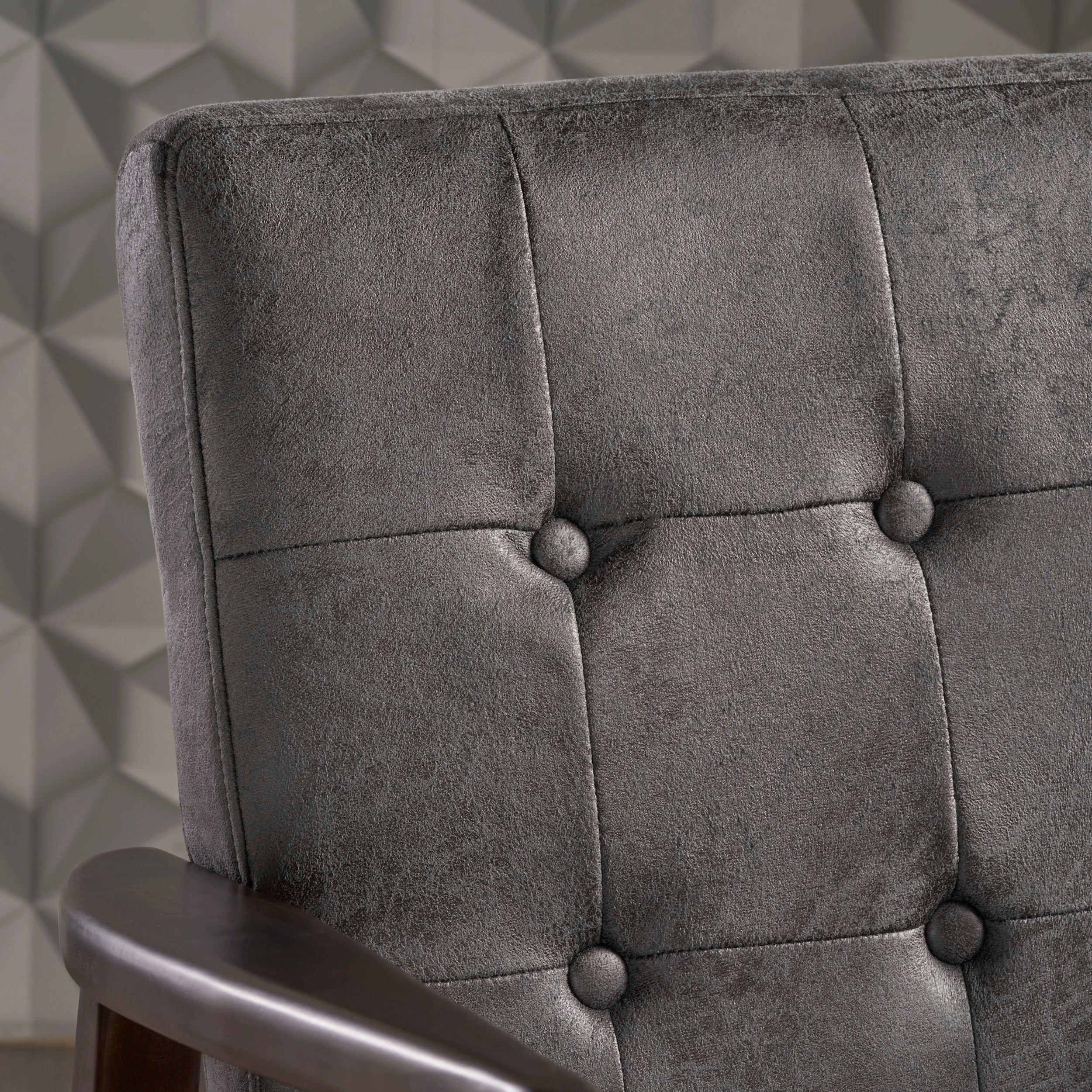 Callisto Mid Century Modern Microfiber Club Chair