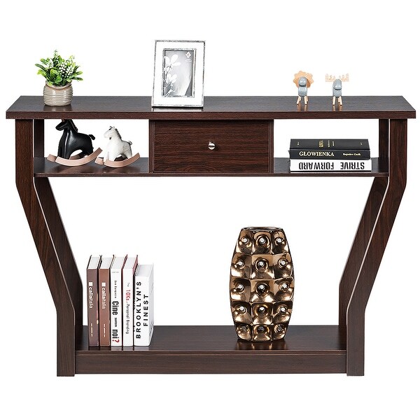 Console Table Modern Easy Assembly Entryway Table