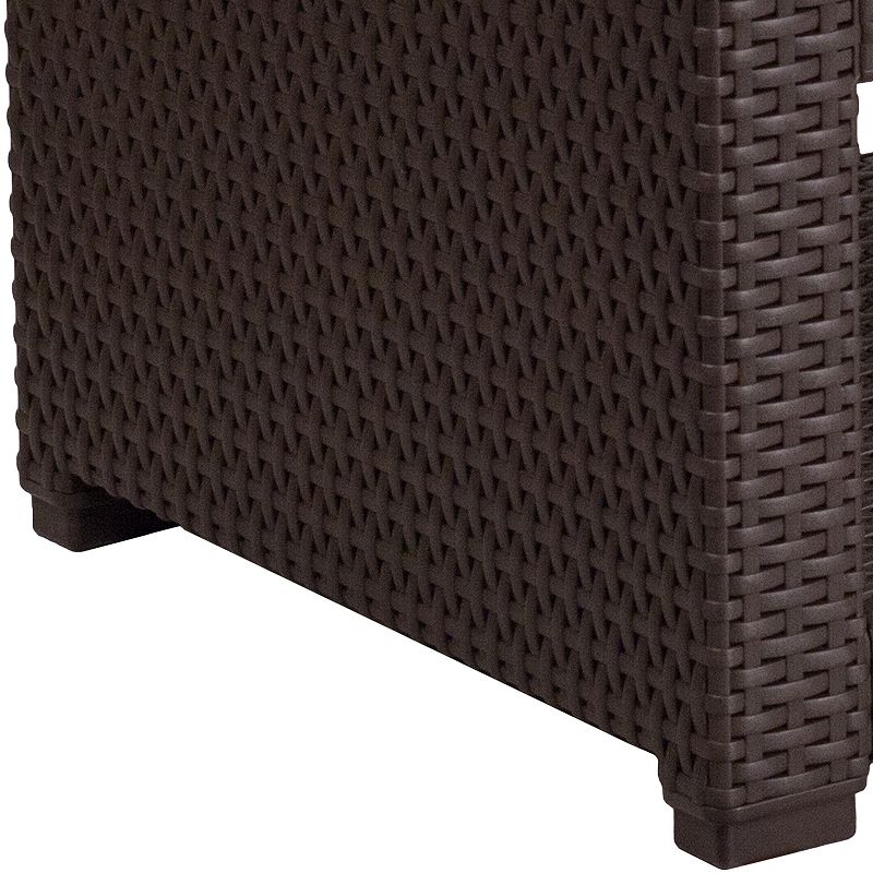 Flash Furniture Faux Rattan End Table