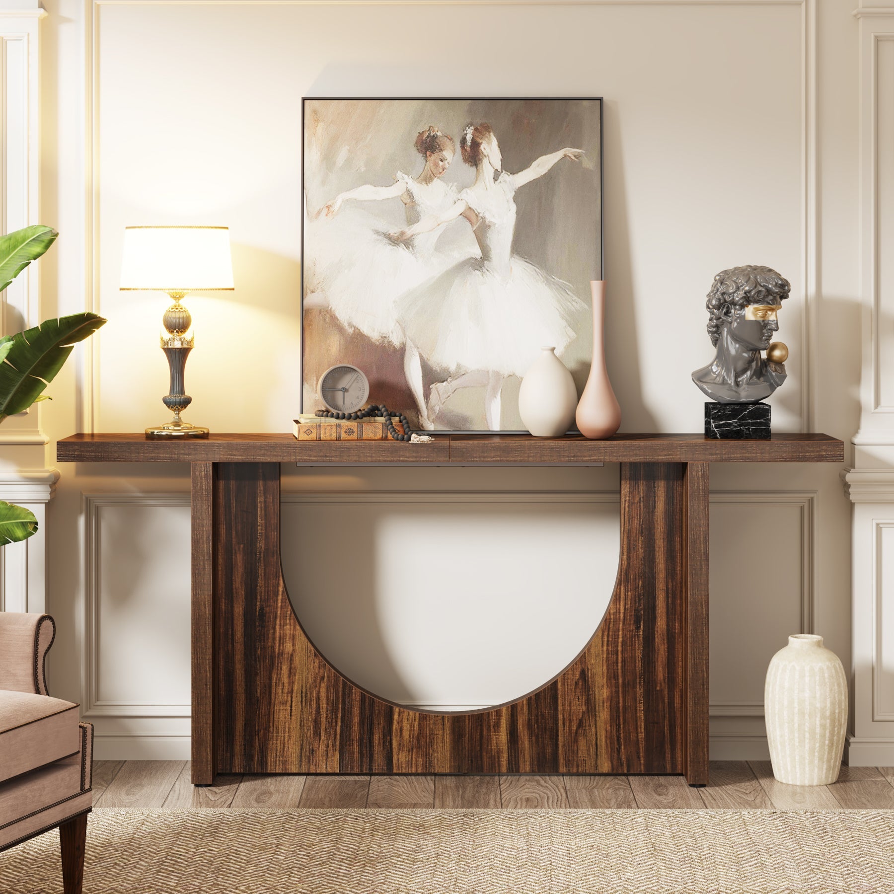 Farmhouse Console Table, 70.9