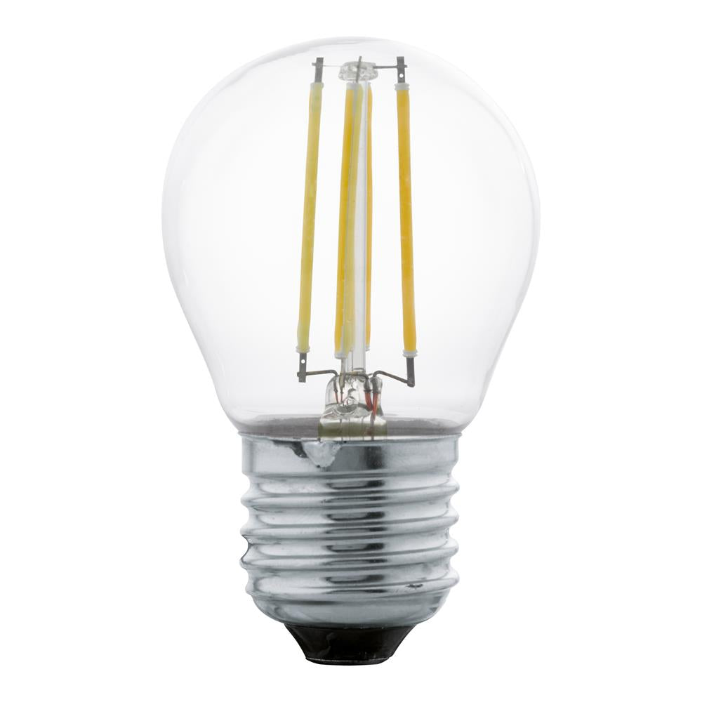 EGLO 11762 LED 4W Golf Ball G45 E27 ES Clear Filament Lamp 470lm 2700k