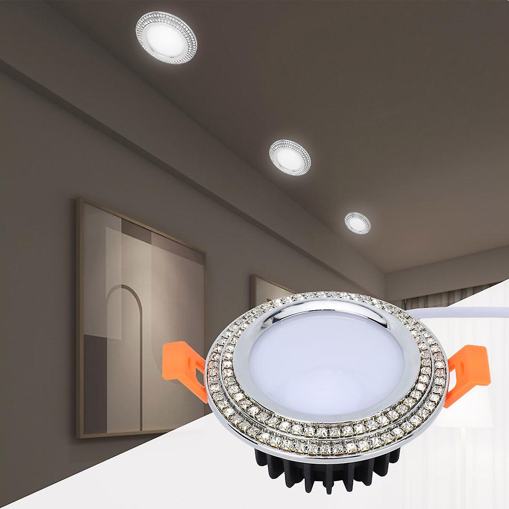 Rgb Cw 7w Led Smart Multi-color Ceiling Light Downlight Wifi Control Ac 85-265v (silver Ring)